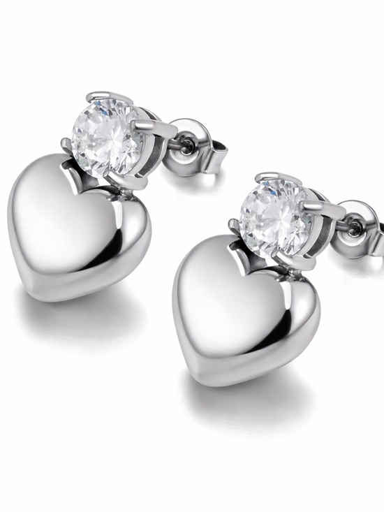 Jewelry - New Gold plated Celeste Heart Stud Earrings